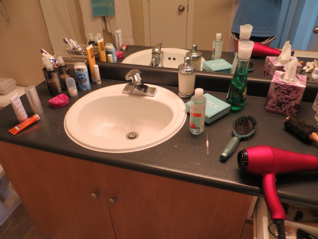 Organize a small apartment bathroom | Blair Blogs