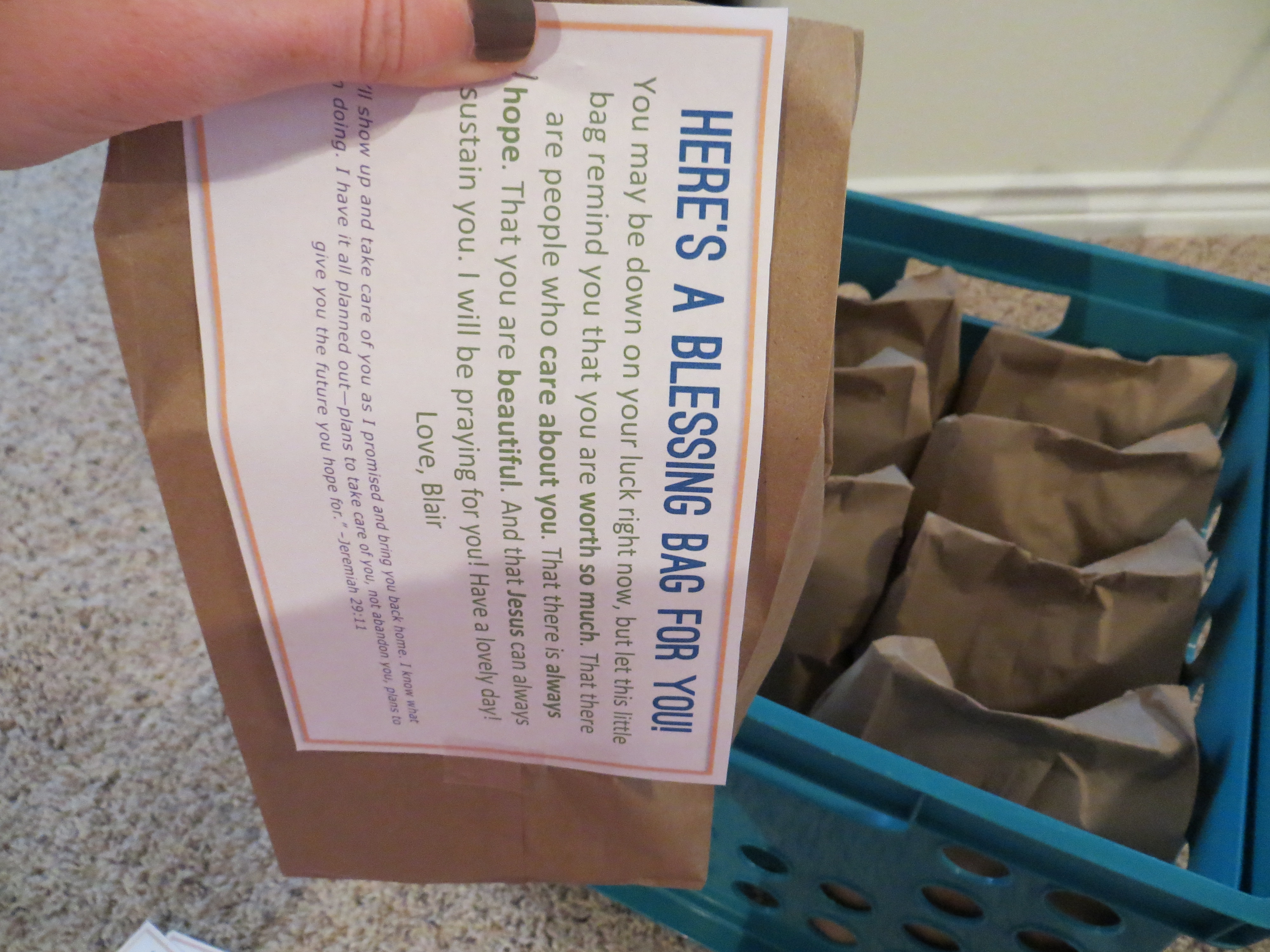 Blessing Bags - How to create + FREE Checklist!