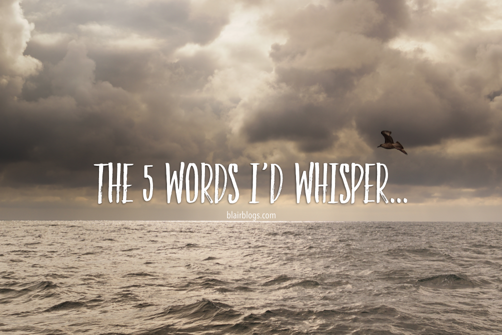 The 5 Words I'd Whisper | Blairblogs.com