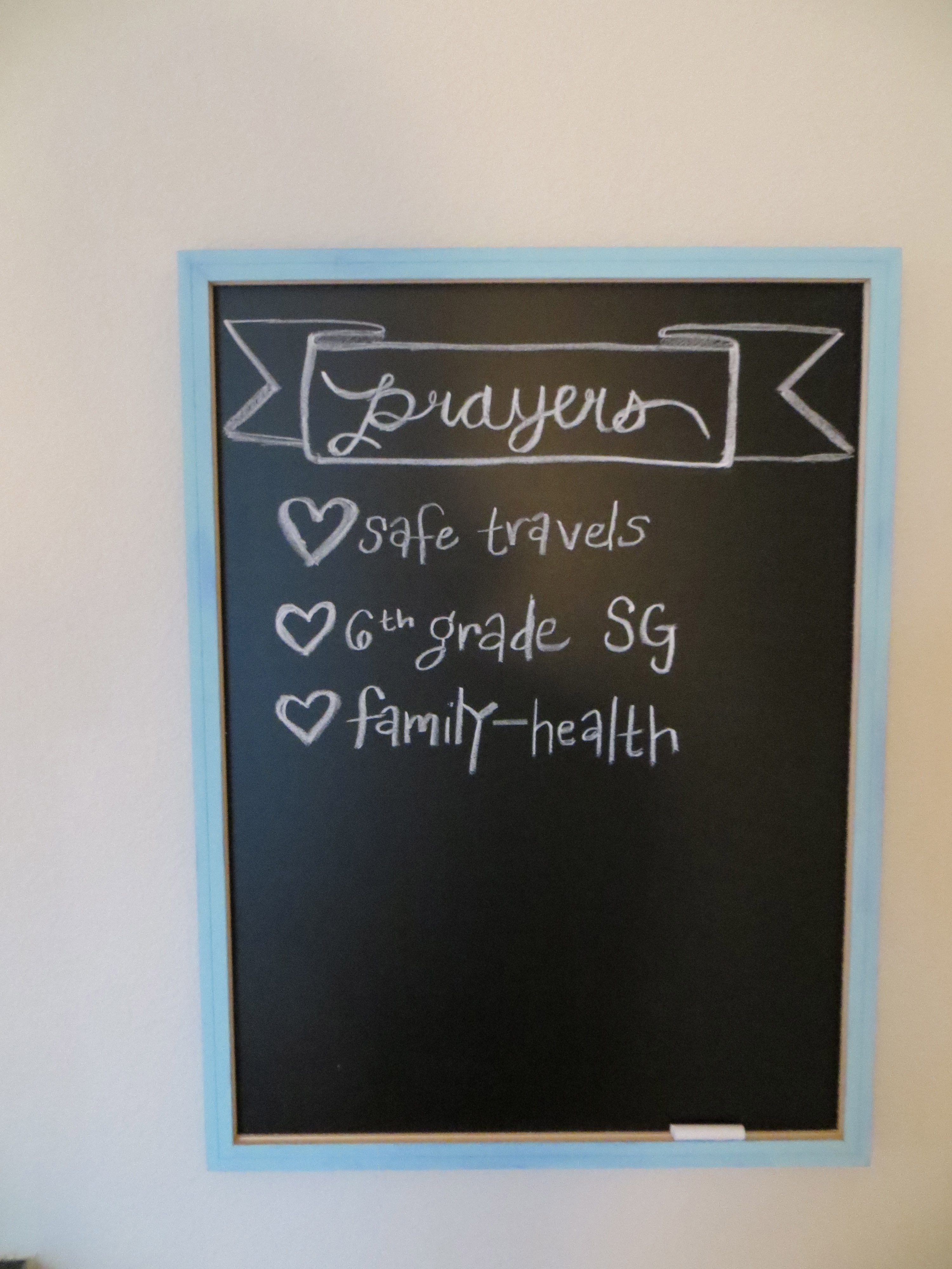 DIY Prayer Chalkboard | Blair Blogs