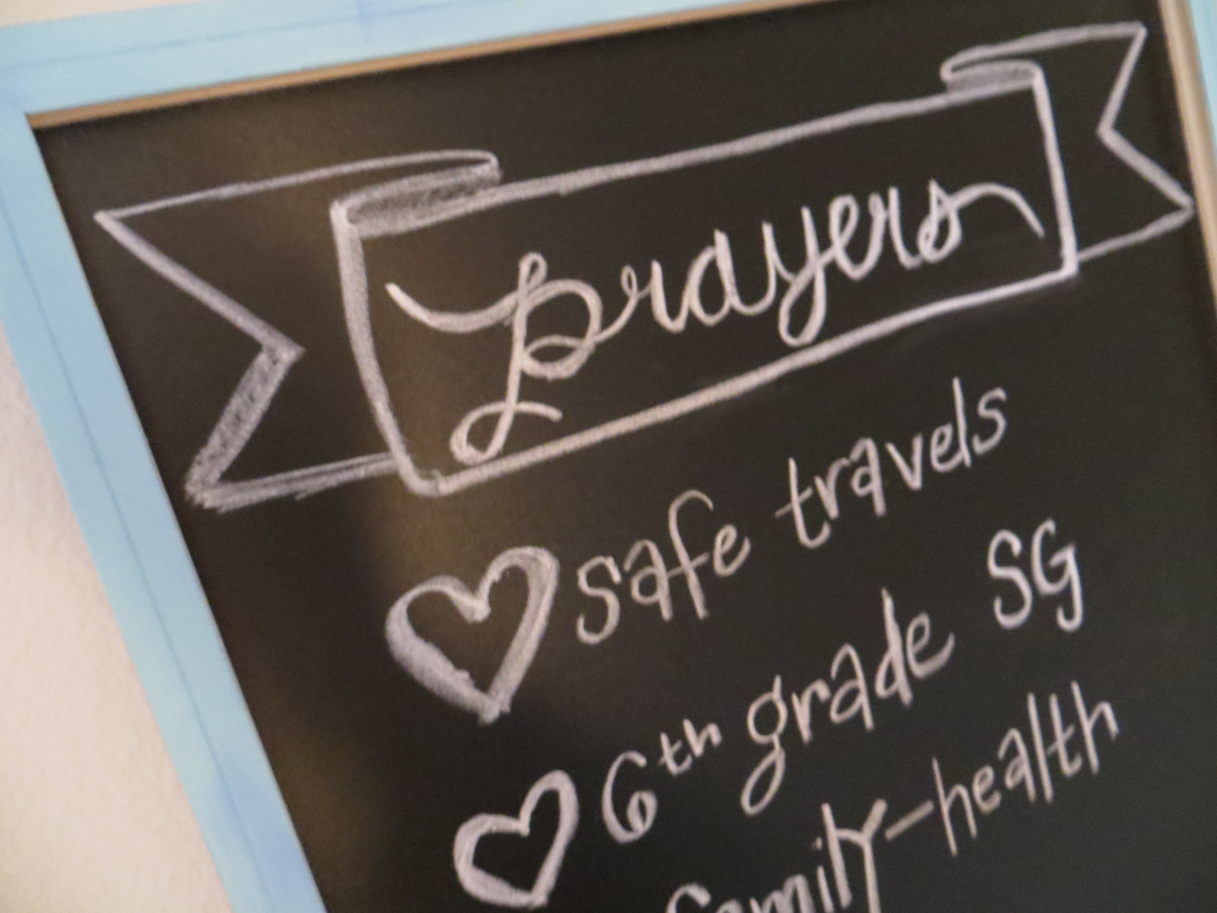 DIY Prayer Chalkboard | Blair Blogs