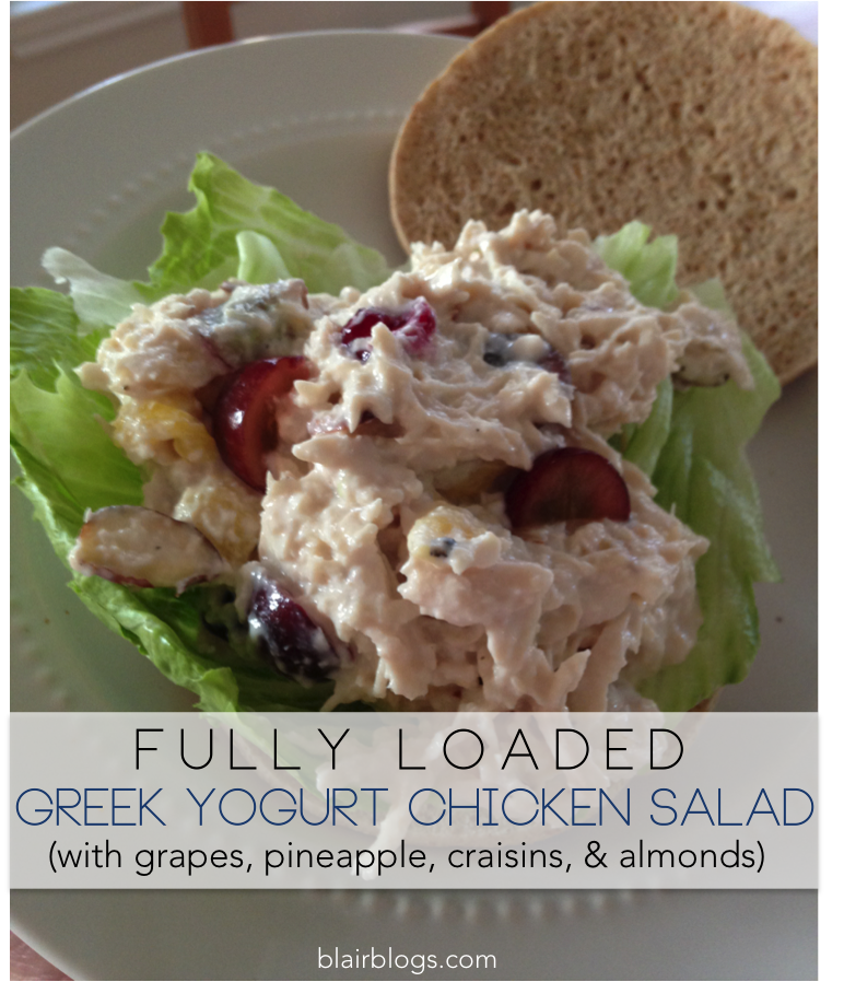 Summertime is upon us! Here's the perfect low-fat, low-cal Greek yogurt chicken salad recipe loaded with deliciousness! | Blair Blogs