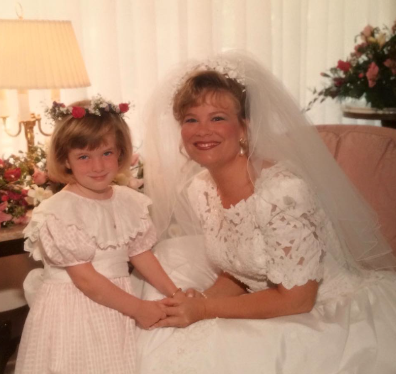 I was her flowWedding Day Timeline | Blairblogs.comer girl (pictured below), so we had to recreate that sweet moment on her wedding day on my own!