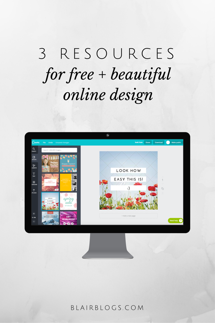 3 Free Resources For Online Design | Blair Blogs