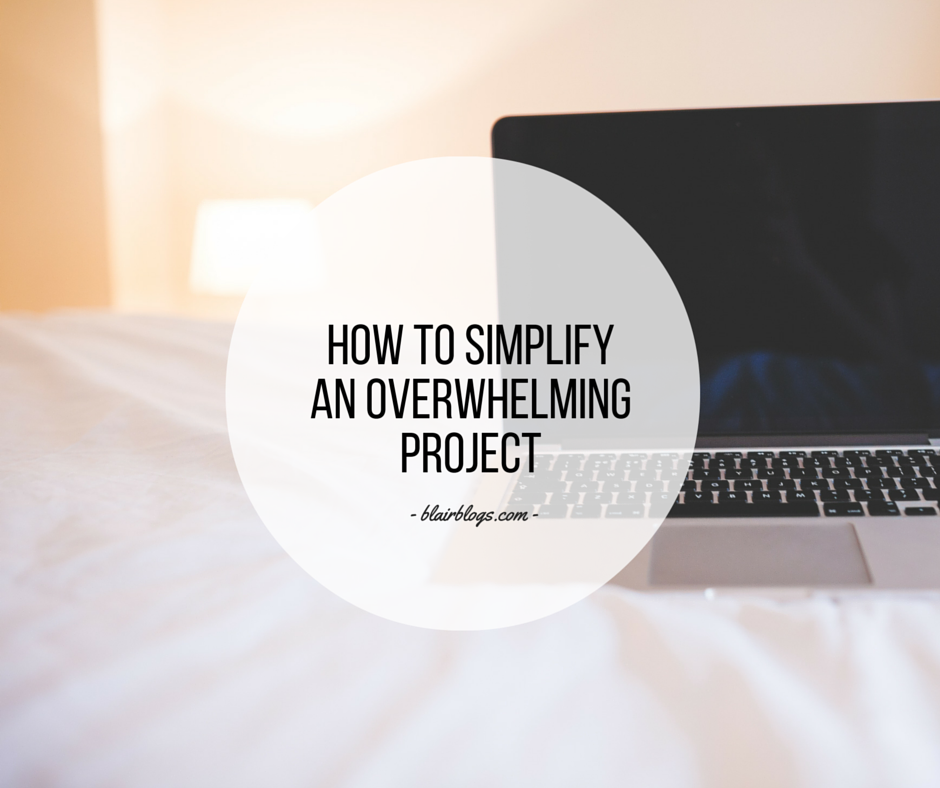How To Simplify An Overwhelming Project | Simplify Everything Podcast | Blairblogs.com