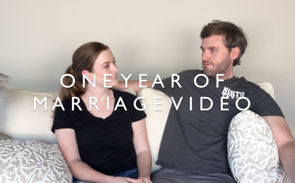 One Year of Marriage Video + Questions For Couples on Their One Year Wedding Anniversary | BlairBlogs.com