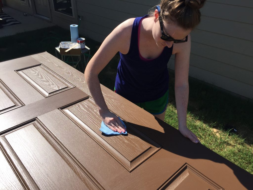 Painting our front door Wythe Blue | BlairBlogs.com