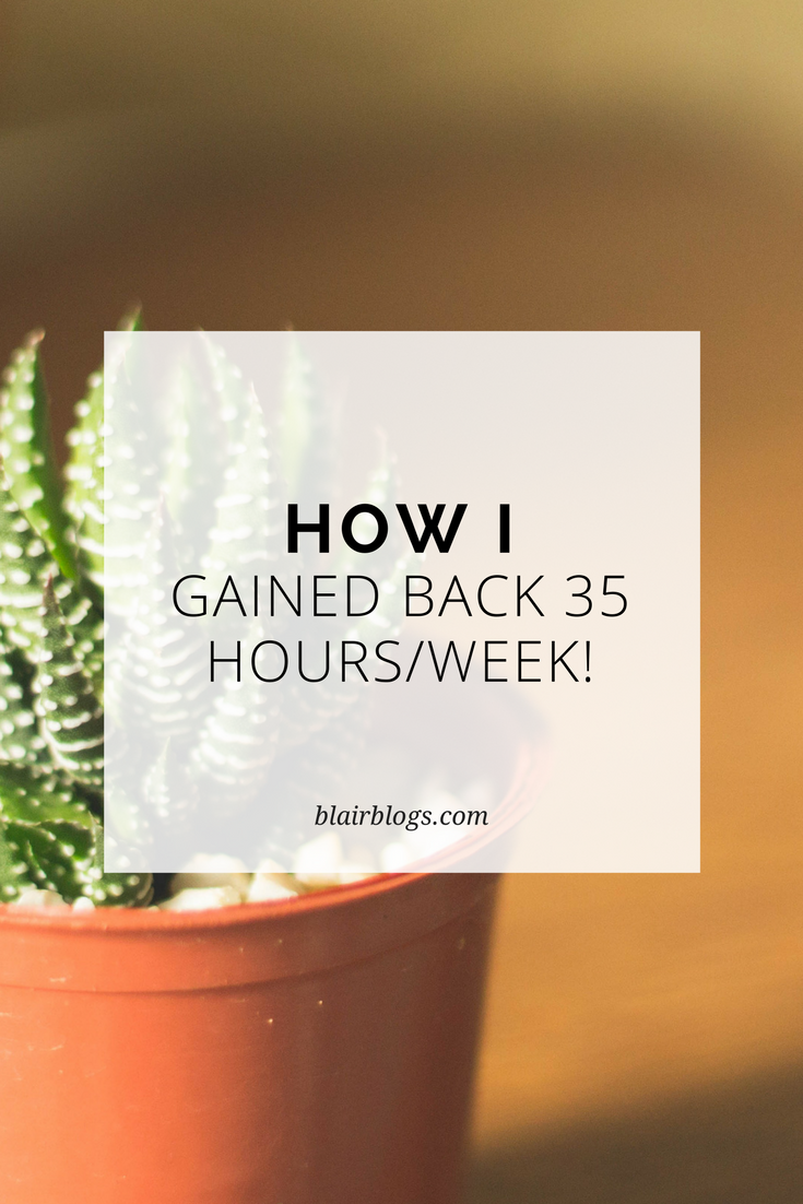 How I Gained Back 35 Hours/Week! | BlairBlogs.com