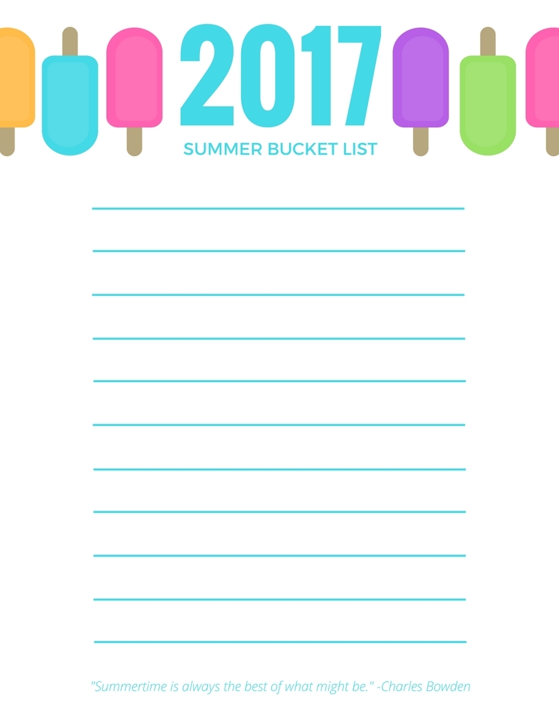 2017 Summer Bucket List | BlairBlogs.com