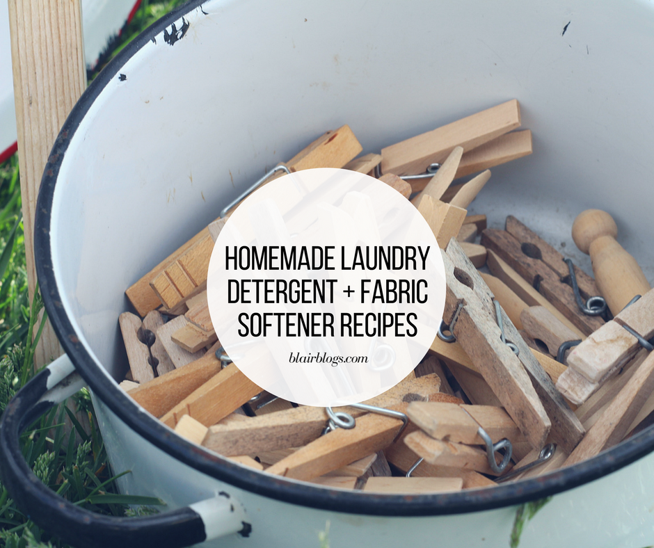 Homemade Laundry Detergent and Fabric Softener Recipes | BlairBlogs.com